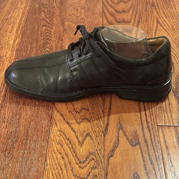 Clarks Touareg Vibe Oxfords Mens 9 Comfort Shoes Black Leather Cushion Ortholite - Picture 7 of 16